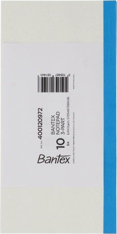 Bllok telefonik Bantex Telephone Pad 3 Part, me 3 pjesë, letër e mirë, i bardhë