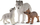 Set figura Schleich Ujkonja me këlyshët, 3 figura, WILD LIFE