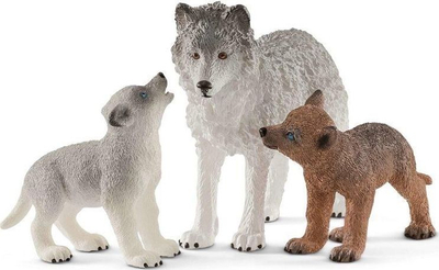 Set figura Schleich Ujkonja me këlyshët, 3 figura, WILD LIFE