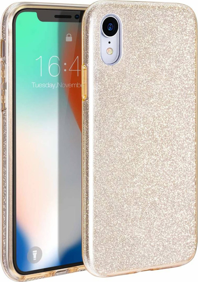 Mbulesë telefoni OEM Glitter 3in1, për Samsung Galaxy A55 5G, fleksibël, e artë