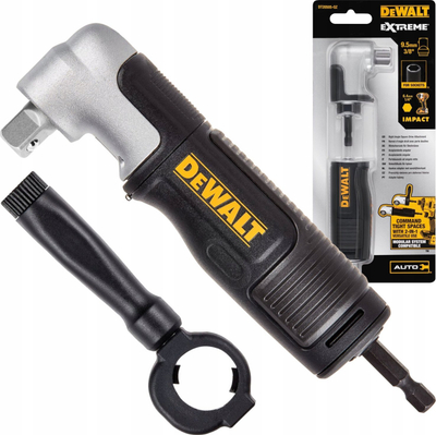 Adapter këndor goditës Dewalt DT20505-QZ, lidhje 3/8\", torsion, i verdhë