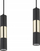 Llambadar varëse TK Lighting Vivien 4758, 5 vende, GU10, i zi me të artë