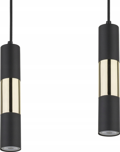 Llambadar varëse TK Lighting Vivien 4758, 5 vende, GU10, i zi me të artë