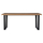 Tavolinë ngrënieje HomeMarkt HM9012, 180x90x75 cm, MDF me finiturë lisi, metal e zezë