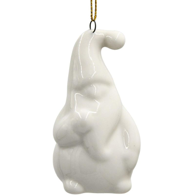 Stoli për pemë Saska Garden Christmas Ceramic Santa, qeramikë, 7.8 cm, i bardhë