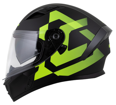 Helmetë moto Cassida Orbit Grind, integrale, ECE 22.06, e zezë matt verdhë fluo