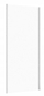 Mur dushi Cersanit Larga, 90 cm, xham i kalitur 6 mm, krom