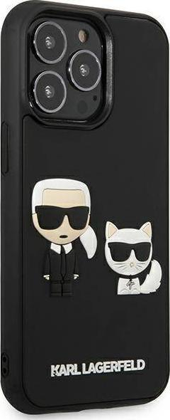 Këse telefoni Karl Lagerfeld KLHCP13L3DRKCK, 3D Hardcase, për iPhone 13 Pro, e zezë