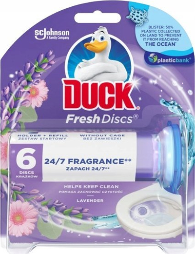 Disk xheli për WC Duck Fresh Discs Lavender, 36 ml