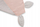 Pelenë lodër për bebe Cuddly Bunny, muslin pambuku, 60×48 cm, rozë e butë