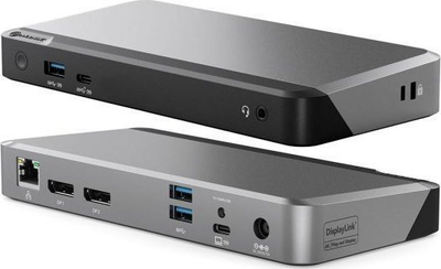 Докинг станица Alogic DX2, двоен 4K, 100W напојување, темно сива