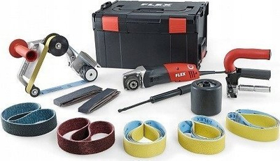 Makineri për punim inoksi Flex BSE 14-3 INOX Set TRINOXFLEX, 1400W, 240V, e kuqe