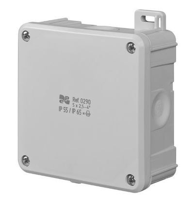 Kuti për instalime elektrike ELEKTRO-PLAST NASIELSK 2K IP55/IP65 98 x 98 x 46mm (0290-04)