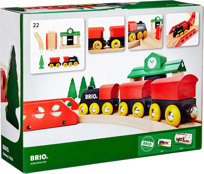 Set tren BRIO World Classic Figure 8, 22 pjesë, shumëngjyrësh