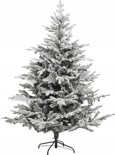 Pemë artificiale Krishtlindjes Fééric Lights and Christmas, 150 cm, efekt bore, jeshile e bardhë