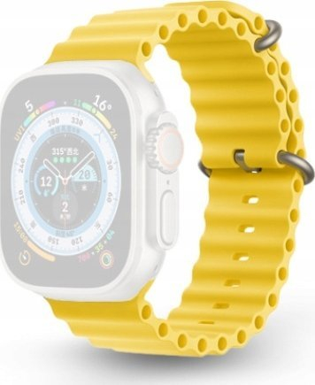 Rrip ore RhinoTech Ocean për Apple Watch 38/40/41mm, silikon, i verdhë