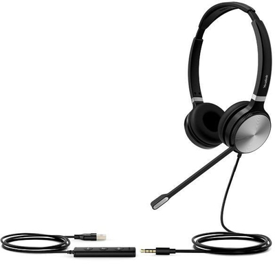 Kufje Yealink UH34 SE Stereo UC, USB A, me kabllo, ngjyrë e zezë