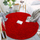 Tapet rrumbullak Strado Shaggy Round, 160 cm, poliestër, i kuq