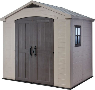 Strehë kopshti plastike Keter Factor 6x6, 1.78m x 1.96m, bezhë