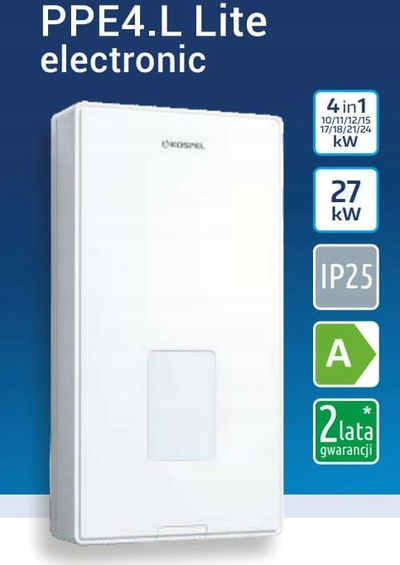 Ngrohës uji elektrik Kospel PPE4.L Lite-27, 27kW, trefazor 400V, i bardhë