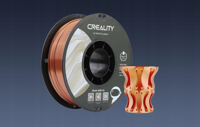 Filament 3D Creality Silk PLA, 1.75mm, saktësi ±0.03mm, bakër i kuq me shkëlqim