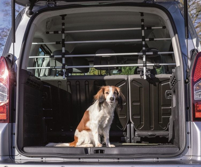 Pengesë bagazhi për makinë Trixie Car Grid S, 113–180 cm, 46–60 cm, argjendtë e zezë