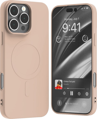 Mbulesë telefoni Mercury Semi-Silicon MagSafe për iPhone 16 Pro Max 6.9\", rozë Pink Sand