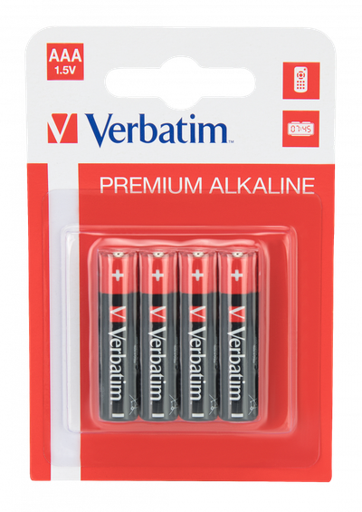 Bateri AAA Verbatim Premium Alkaline LR03, 1.5V