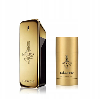 Set parfumi Paco Rabanne 1 Million për burra, EDT 100ml, deodorant stick 75g, ari