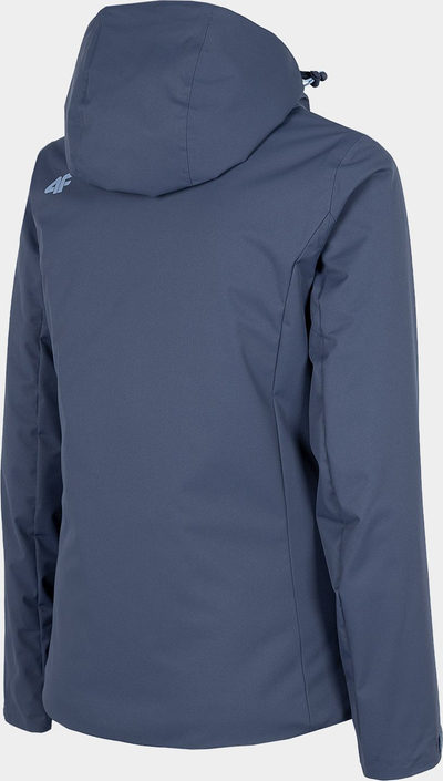 Jelek skish për goca 4F H4Z22 KUDN001, i papërshkueshëm nga uji, me kapuç, blu navy