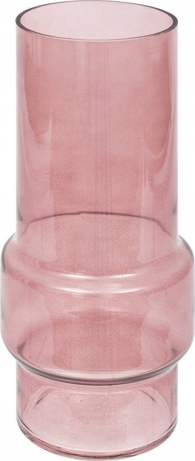 Vazo qelqi Atmosphera Molded Glass Vase, 25 cm, dekor, rozë e mesme