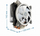Ftohës procesori Gembird CPU HURACAN ARGB X130, 120mm, ndriçim ARGB, bardhë e zi