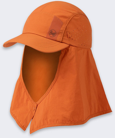 Kapele BUFF Cap Desert me mbrojtje qafe, L/XL, portokalli