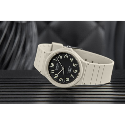 Orë dore Casio MQ24UC-8B, quartz, që s’e prish uji, e bardhë