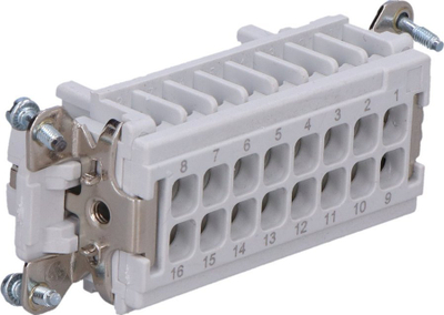 Insert femër për kapak metalik Emas, 16 pin, 16A