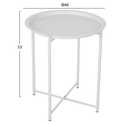 Tavolinë e palosshme metalike gri 46 cm (HM5287.02), gri
