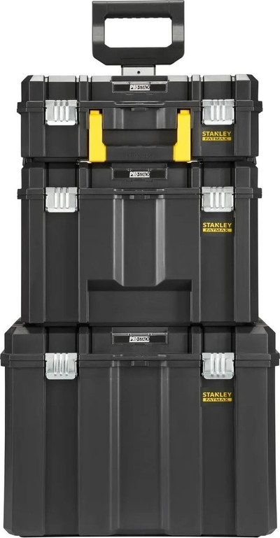 Set karroce veglash Stanley PRO-STACK FMST75753-9, 3 në 1, 3 pjesë, i verdhë