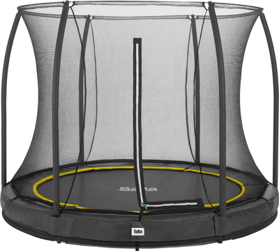 Трамполина Salta Black Comfort Edition InGround, 10ft, со заштитна мрежа, црна