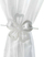 Broshë perde Douceur D'intérieur Petaly, metal i lyer, 15 cm, e bardhë