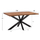 Tavolinë ngrënie Montana Superior HM8481.11, dru akacie masive 3.5cm, 160x90x77cm, këmbë metalike të zeza