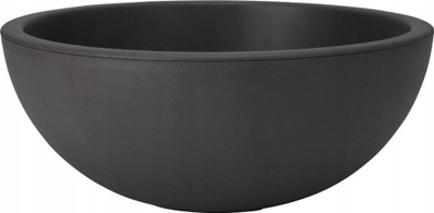 Vazo lulesh Nampook Flowerpot Ek Round, 40 cm diametër, 16 cm lartësi, gri