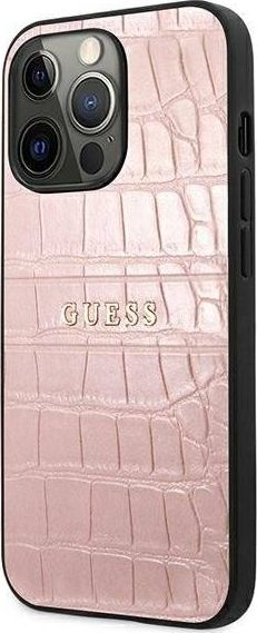 Guaskë telefoni Guess Croc për iPhone 13 Pro 6.1", material TPU, rozë