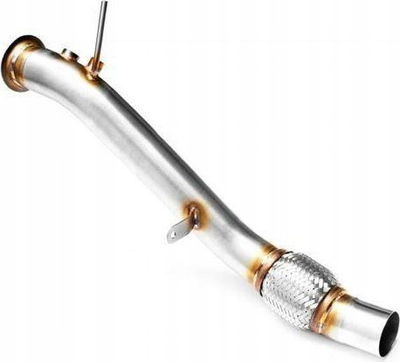 Downpipe BMW N47, diamër 63.5mm, çelik inox, ngjyrë argjendtë
