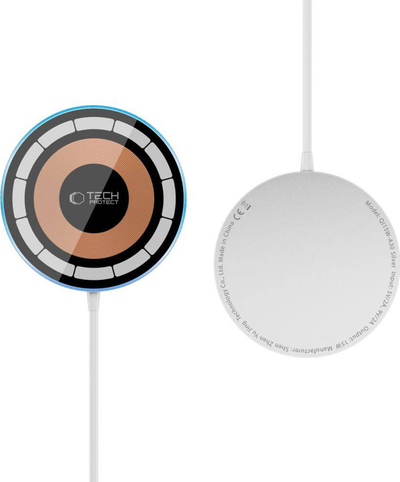 Karikues wireless Tech-Protect QI15W-A30, MagSafe, 15W, argjendtë