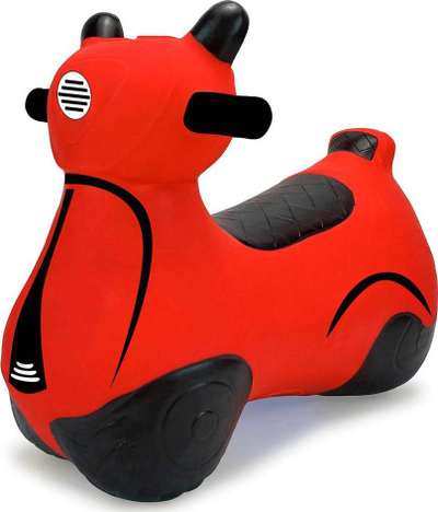 Lodër kërcyese HoppyDoo Scooter, me pompë, e kuqe