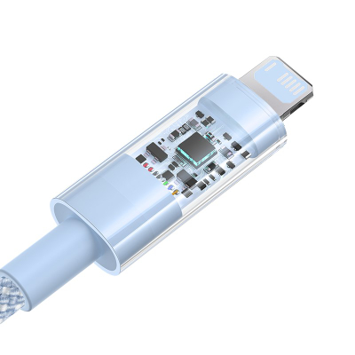 Kabllo karikimi Baseus Gem, USB A në Lightning, 2.4A, 2m, blu