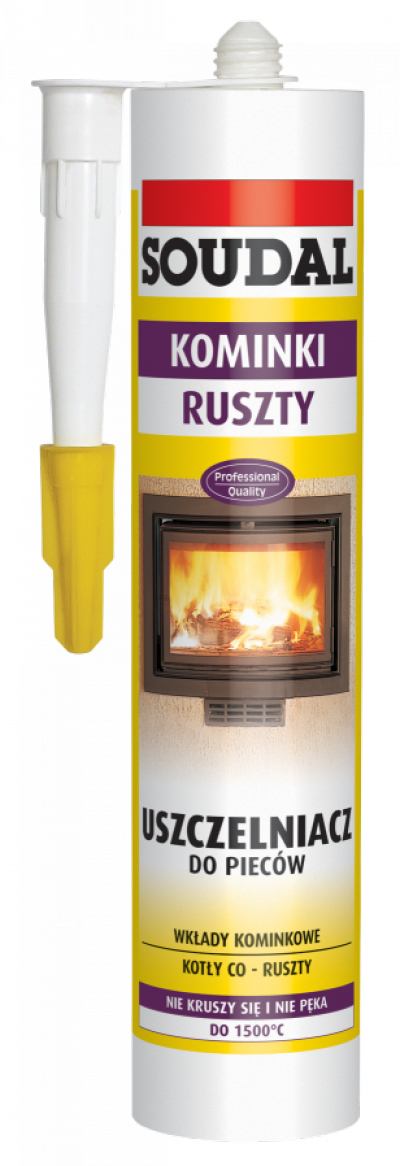 Silikon për sobë Soudal Stove Silicone, që s’e prish temperatura e lartë, transparent