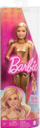 Kukull Barbie Fashionistas Doll 222 Petite 65 vjetori, jumpsuit i artë, flokë bionde me onde