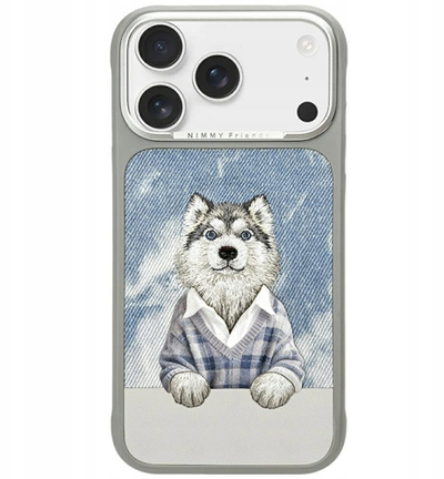 Mbrojtëse telefoni Nimmy Gentle Pets Dog MagSafe për iPhone 17 Pro, me magnet, gri