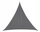 Tendë trekëndëshe Hespride Curacao, 4 m, 180 g/m², gri e errët